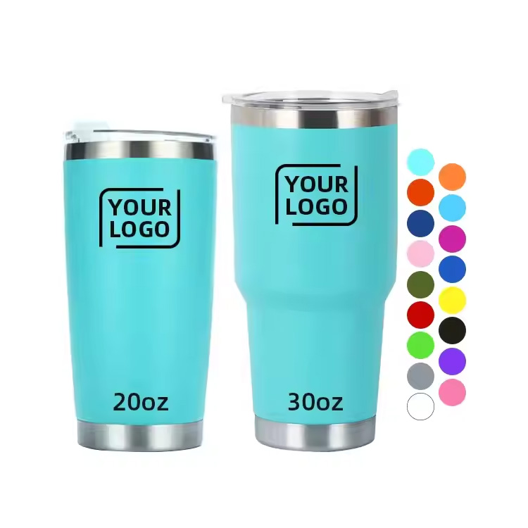 20oz 30 oz çift duvarlı vakum yalıtımlı seyahat kahve kupası