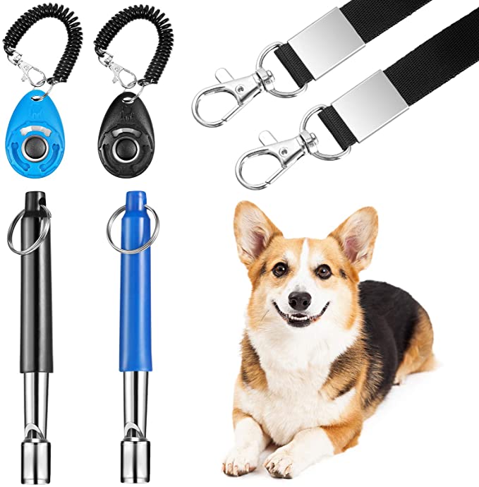 Clicker Kit ile 6 Adet Ayarlanabilir Köpek Eğitim Düdük