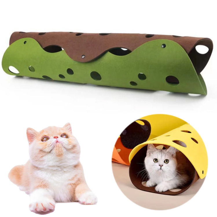 Kedi tünelleri yatak tüp yatak delikli katlanabilir evcil hayvan tüneli