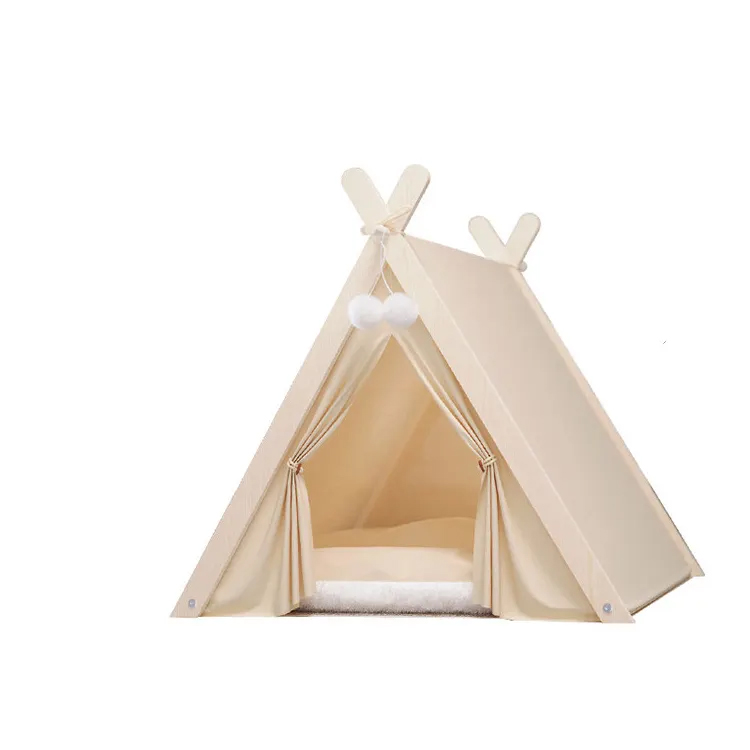 Rahat evcil hayvan mobilyaları taşınabilir teepee çadır evi