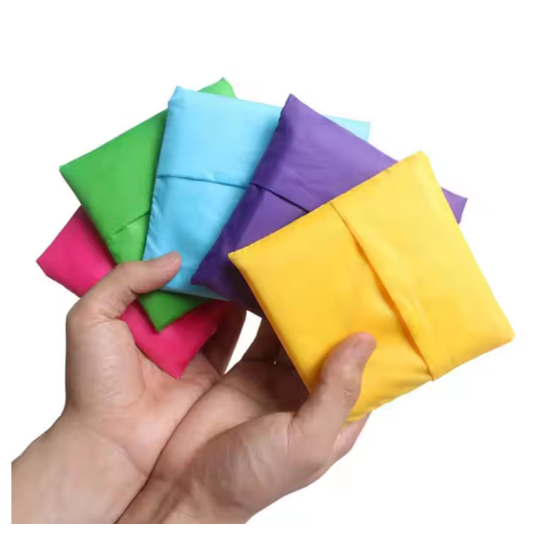 Çevre dostu taşıma taşınabilir polyester tote naylon geri dönüşüm torbası