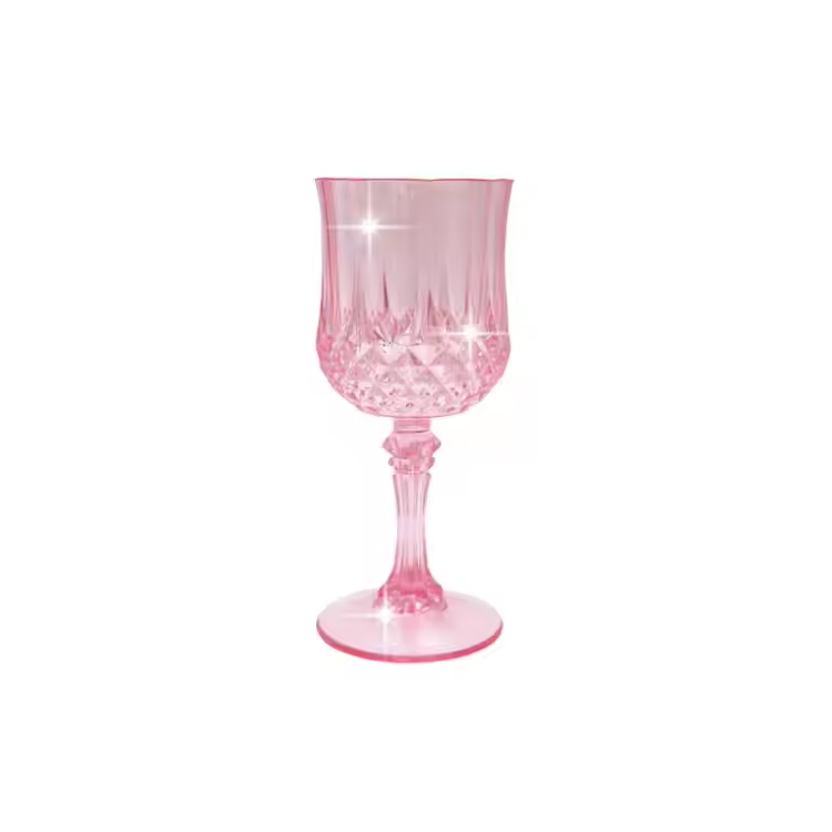 Büyük Etkinlik Partisi Malzemeleri Pembe Vintage Plastik Gobletler