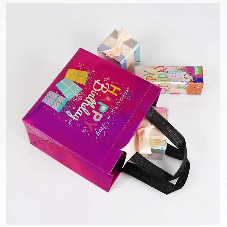 Çok Boyutlu Renk Koordinatlı Dokumasız Doğum Günü Çantaları