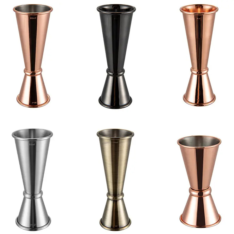 Premium Bakır Gümüş 2CL/4Cl Paslanmaz Çelik Çift Jigger