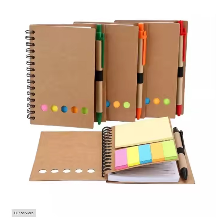 Promosyon Özelleştirilmiş Tasarım Spiral Defter Pen ile