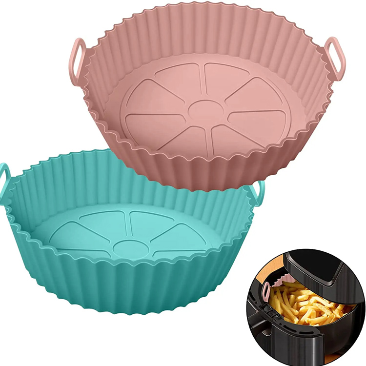 Silikon Pot Yuvarlak Tepsisi Silikon Astarlar Hava Fritöz Aksesuarları