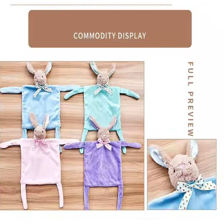 Yumuşak Peluş Bebek Yorgan Bebek Hayvan Güvenliği Battaniyesi