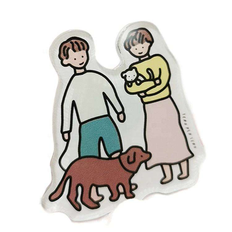 Şeffaflık Yaratıcı Akrilik Buzdolabı Manyetik Çıkartmalar